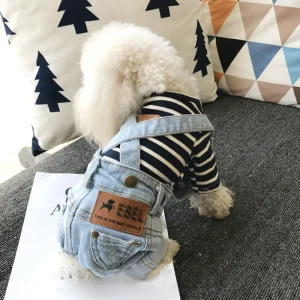 New Denim Pet Dog Overalls