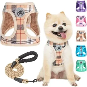 Safe Harness Reflective Plaid Set