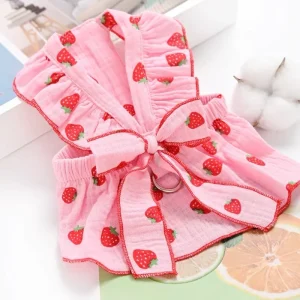 Strawberry Print Pet Dog Dress