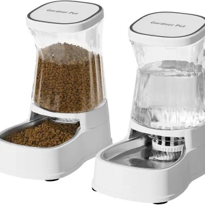 Automatic Pet Feeder and Water Dispenser Set